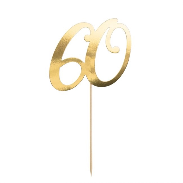 Cake Topper - 60 - Gold